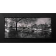 thumbnail image 2 of Frank, Assaf 14x8 Black Modern Framed Museum Art Print Titled - Central park Bow Bridge with Manhattan skyline, New York, 2 of 5
