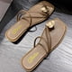 thumbnail image 4 of Amzcrzy Zapatos de mujer,Zapatos de mujer,Zapatillas de mujer, Sandalias romanas planas con hebilla de metal y punta de clip para mujer, zapatos de verano, informales, a la moda Sandalias Mujer Zapat, 4 of 4