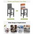 thumbnail image 3 of Burnt Orange Gray Ombre Bar Stool Covers Set of 4, Modern Gradient Abstract Art Stretch Washable Bar Chair Covers with Backs, Removable Pub Counter Height Chair Cover for Kitchen Dining Room Cafe, 3 of 7