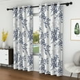 thumbnail image 3 of Lfeey Watercolor Plant Print Blackout Curtains, Darkens Room for Bedroom Grommet Curtains/Drapes, 52x96 inches, Set of 2, 3 of 5
