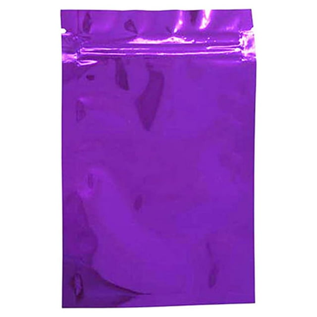 100 Pieces Foil Pack Bag Home Leakproof Sealing Cosmetic Powder Package Bags Wrapping Accessory Holding Pouch Purple 14x20cm