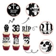 thumbnail image 3 of Funmemoir 36Pcs RIP 20s Cupcake Toppers Gothic Theme Party Decorations Death To My 20s Cupcake Toppers Rose Skull Rip To My Youth Picks Rip Twenties Cake Decorations for Men Women 30th Birthday Party, 3 of 6