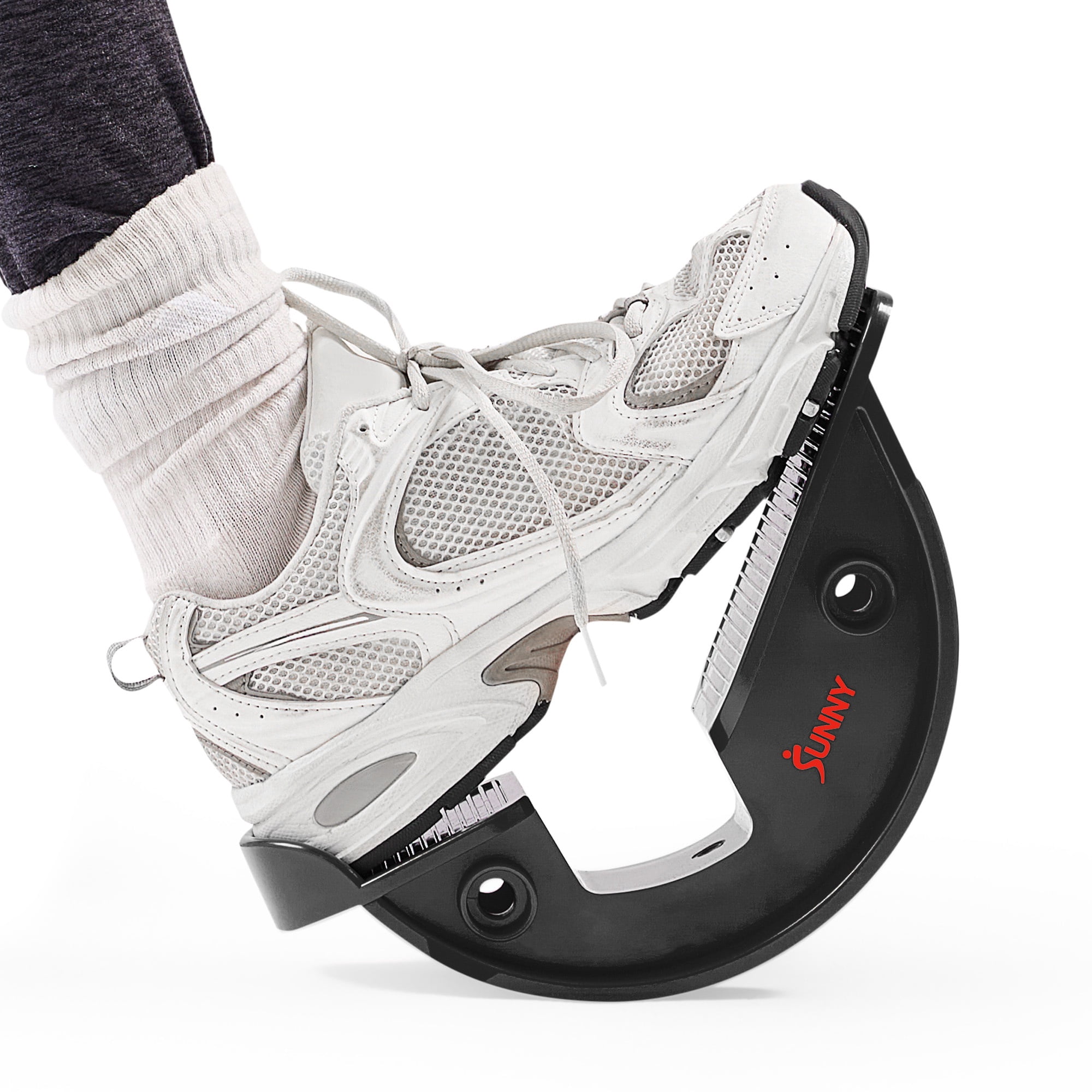 Sunny Health & Fitness Calf & Hamstring Stretcher and Foot Rocker (Grey) - NO. 108-GY