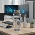 thumbnail image 6 of Large Capacity 68 oz Fitness Water Bottle Double Straw Lid Time Markers Handle Sleek Lightweight Water Jug Gray, 6 of 9
