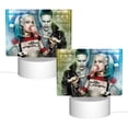 thumbnail image 2 of Suicide Squad Joker Harley Quinn Acrylic Night Light Adjustable 3 Light Modes USB Cable Lamp Light Display Base Rectangular LED Light For Bookshelves Desk Bedside Tables Bedroom Child Room, 2 of 9