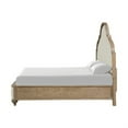 thumbnail image 3 of Lyla King Bed-Scalloped Ivory Upholstery-Rustic Oak Solid Wood, 3 of 8