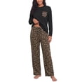 thumbnail image 4 of MINTREUS Womens Pajama Sets Long Sleeve Pj Set Soft Two Piece Sleepwear Set with Pockets, 4 of 8