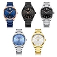 thumbnail image 2 of Curren Simple Business Quartz Watches Gold Colour Classic Stainless Steel Wristwatches With Luminous Hands Male Clock - Quartz Wristwatches, 2 of 6