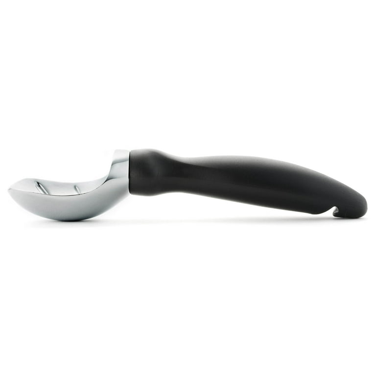 Spring Chef Zinc Alloy Ice Cream Scoop with Soft Grip Handle, Black 