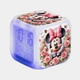 thumbnail image 4 of LED large screen digital silent square clock with seven-color changing night light, small alarm clock with creative stickers., 4 of 6