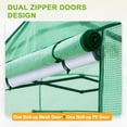 thumbnail image 5 of EAGLE PEAK 8x6 Portable Walk-in Greenhouse Instant Pop-up Indoor Outdoor Plant Gardening Green House Canopy with Dual Roll-up Zipper PE Door & Upgraded Screen Mesh Door, Green, 5 of 8