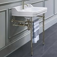 thumbnail image 2 of Whitehaus Whv024-L33-1H Victoriahaus 23-1/2" Rectangular Ceramic Lavatory Console Sink -, 2 of 7