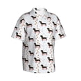 thumbnail image 2 of Uemuo Dachshund Dog Printed Regular Fit Short Sleeve Casual Hawaiian Shirt for Men,Aloha shirt,Tropical shirt,Floral print shirt,Vacation Beach shirt-X-Large, 2 of 9