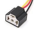 thumbnail image 3 of Unique Bargains 3 Pcs 3 Wires H4 Fog Light Extension Wire Harness Socket Connector for Car, 3 of 3