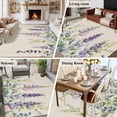 thumbnail image 6 of Area Rug 60×96in, Purple Lavender Pastoral Flower Floor Carpet Living Room Rug, Summer Wild Flower Non-Slip Welcome Mat Indoor Rugs for Bedroom Dining Room, 6 of 9
