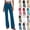 Navy, variant on Gswybco Straight Leg Pants for Women Casual Solid High Waisted Business Work Pants Full Length Pants with Pockets