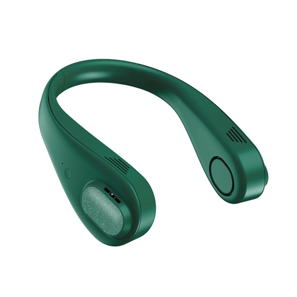 Ventilador para colgar en el cuello sin cuchillas Manos libres Portátil Portátil 3 velocidades 1800M Abanopi Verde