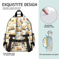 thumbnail image 5 of Excavator and Road Sign Beige Cute School Backpack Bag for School with Padded Back and Adjustable Shoulder Straps 15.25"x11.5"x5.25", 5 of 5