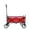 Orange, variant on Collapsible Rolling Wagon Utility Cart w/ Wheels, 40.5"x21"x46.5" Folding Utility Canopy Wagon w/Adjustable Handle, 2 Mesh Cup Holders, for Outdoor, Beaches, Gardens, Parks, Shopping, S10483