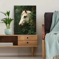 thumbnail image 5 of White Woodland Horse Canvas Wall Art, Equestrian Portrait Print, Rustic Country Home Decor, 5 of 8