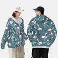 thumbnail image 5 of Picia Flamingo Women's Men's UPF 50+ Sun Protection Hoodie Shirt Long Sleeve SPF Fishing Outdoor UV Hiking Lightweight Shirts-, 5 of 9