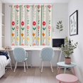 thumbnail image 4 of Spring Floral Kitchen Curtains Window Panels, Colorful Summer Flowers Vintage Botanical Insulated Window Treatment Curtain, Grommet Curtains for Bedroom/Living Room/Bathroom, 2 Piece 52"Wx72"L, 4 of 8