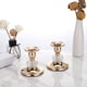 thumbnail image 4 of 2 Candelabros Cónicos de Metal Dorado, Candelabros Cónicos de Latón Vintage, Candelabros de Cristal, Candelabros Elegantes., 4 of 5