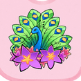thumbnail image 4 of Inktastic Peacock and flowers Boys or Girls Baby Bib, 4 of 4