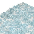 thumbnail image 4 of Shower Curtain, White Light Blue Paisley Waterproof Fabric Plastic Shower Curtain, Drying Fast Bathroom Curtain with 9 Buttonholes, Ruffle Shower Curtain 60x72in, 4 of 8