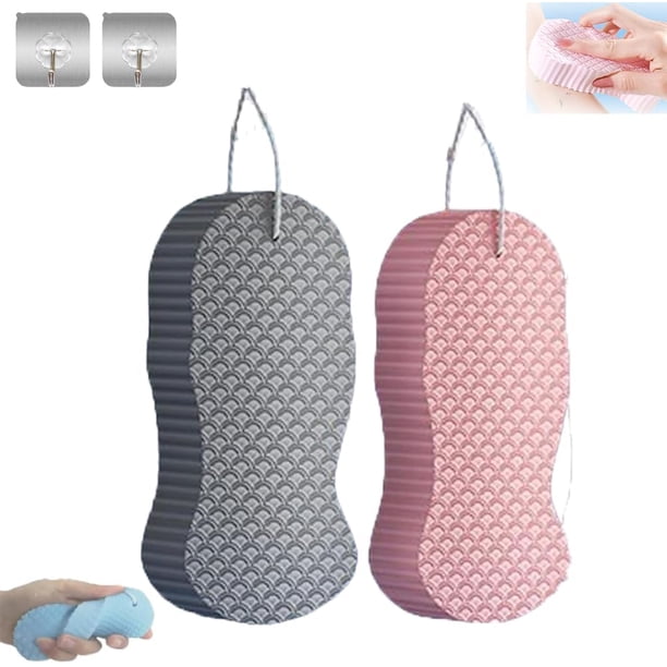 Esponja exfoliante Beyond Draw,Exfoliante Beyond Draw,Esponja exfoliante Beyond Draw,Esponja de baño exfoliante,Esponja de baño exfoliante súper suave 3D (2PCS-C)