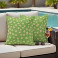 thumbnail image 4 of Maple Leaf Outdoor Waterproof Pillow Covers, Retro Fall Red Green Beige Autumn Leaves Decorative Square Throw Pillowcase Sofa Cushion Sham for Patio/Couch/Chair, 18"x18" 2 Pack, 4 of 8