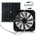 thumbnail image 3 of Solar Panel Fan Kit 13.5inch 100W Waterproof Solar Powered Exhaust Fan 3000rpm Auto Adjustable High Efficiency Cooling Chicken Coop Solar Fan Solar Camping Fan for Dog Kennel, 3 of 10