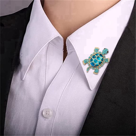 Turtle Brooch Elegant Jewelry Decorative Pin for Women Men Lapel Accessories