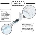 thumbnail image 3 of Hltser Support Vertical en Forme de L pour Store 8 Pcs 3 Pouces Support de Montage pour Rideaux Extension de Store avec Rail de Tête Largeur 1-1/2, (38mm) Clips de Support, 3 of 5