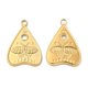 thumbnail image 1 of 304 Stainless Steel Pendants Talking Boards with Moth Charm Real 18K Gold Plated 28x20x2mm Hole: 3mm, 1 of 2