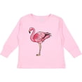 thumbnail image 3 of Inktastic Pink Flamingo Boys or Girls Long Sleeve Toddler T-Shirt, 3 of 5