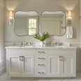 thumbnail image 2 of ANDY STAR 30x30" Square Bathroom Mirror, Brushed Nickel Scalloped Wall Mirror Wavy Irregular Design for Vanity in 1 Inch SUS304 Stainless Steel Metal Frame Ideal for Home Decor, 2 of 9