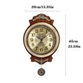 thumbnail image 2 of Reloj de pared de cobre de lujo clásico europeo, reloj de cuarzo colgante for sala de estar con reloj de péndulo, 2 of 7