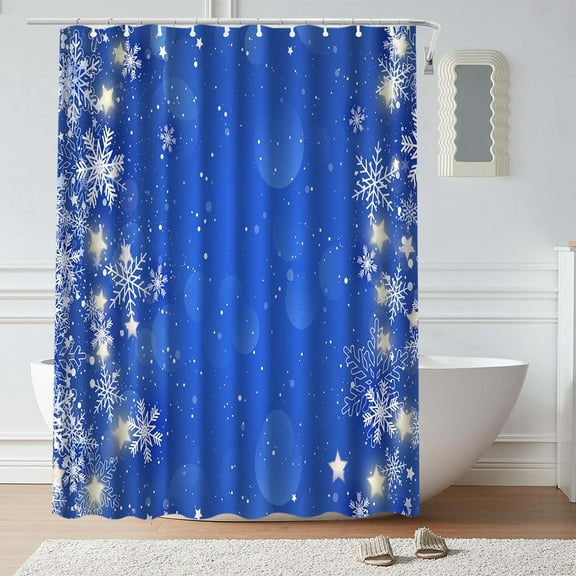 Btomtd Christmas Themed Shower Curtain, Water Proof Shower Curtain Liner for Holiday Bathroom Decor, Festive Shower Curtains for Bath - 35.43"x70.86", B