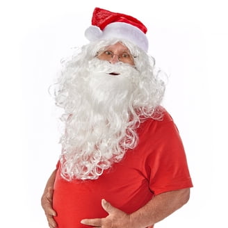 Set De Barba Y Gorro De Santa Claus Para Adultos Y Adolescentes | Terciopelo Y Lana Artificial | Cómodo Y Transpirable | Ideal Para Navidad Y Fiestas De Disfraces | Regalo Festivo