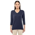 thumbnail image 2 of Devon & Jones DP184W Women's Perfect Fit Bracelet Length V-Neck Top, 2 of 3