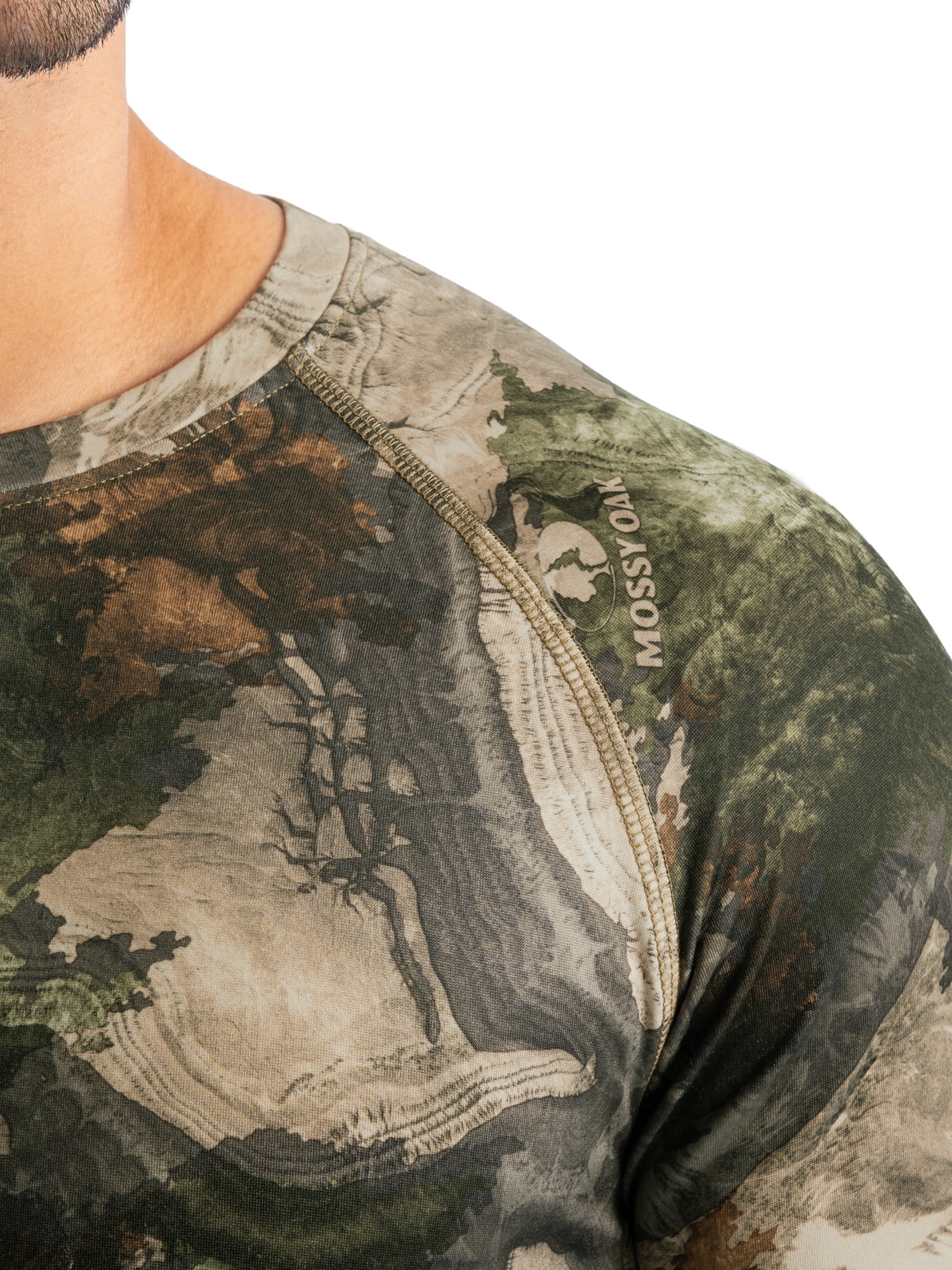 Mossy Oak Men's Heavyweight Fleece Base Layer Thermal Shirt, Mossy Oak Terra Gila, XL