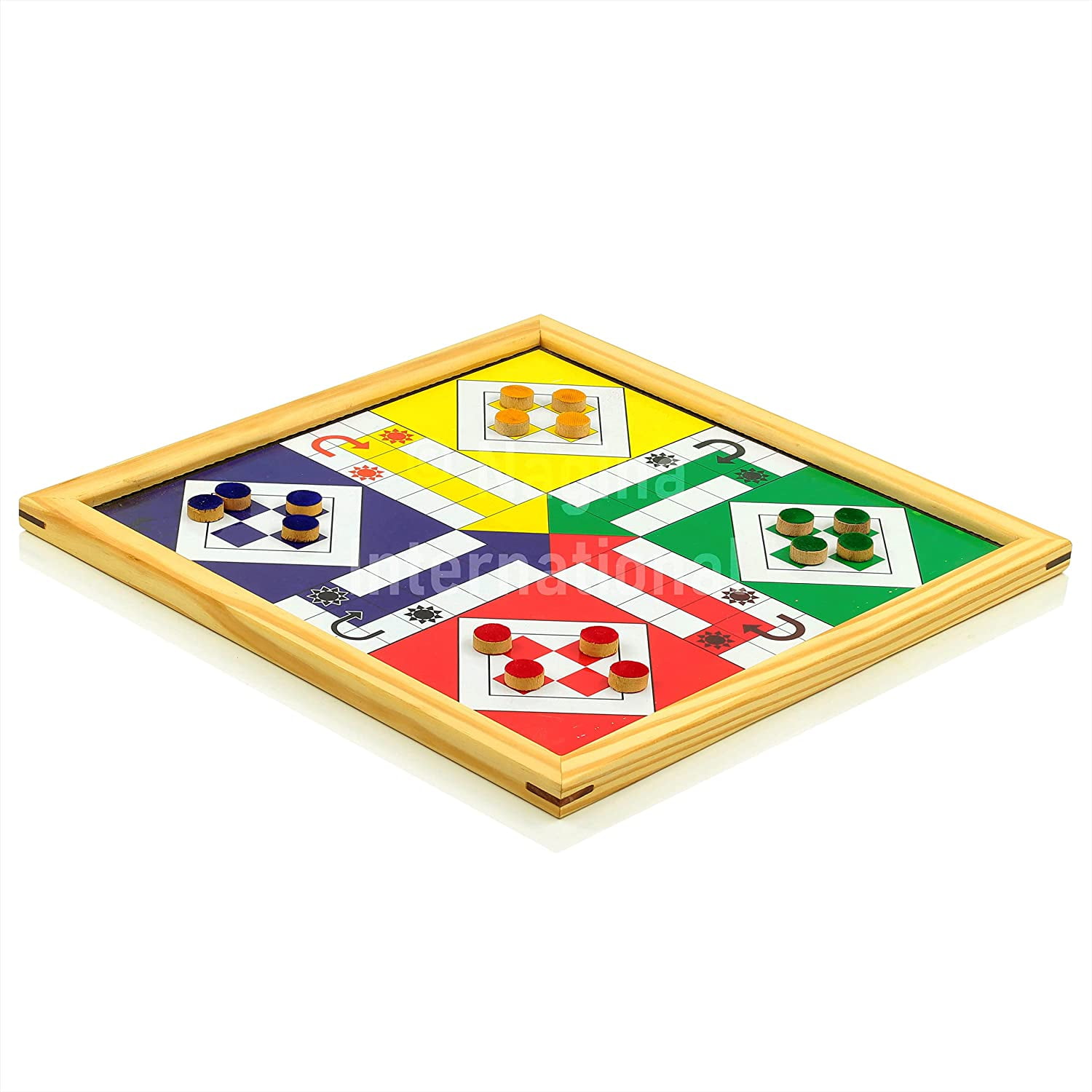 Buy Enterro Wooden Magnetic Ludo Game and Chess Board Set 2in1-12 x 12 inch  - Wooden Ludo Board Game - Board Games for Kids Adults (Ludo + Chess) Online  at Low Prices