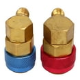 thumbnail image 4 of Air Conditioning Evacuation Adapter, Anti Aging Durable AC Quick Connector Adapter 90 Degree Joint  For R134a Car For 1/4in SAE Hose, 4 of 8