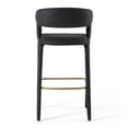 thumbnail image 5 of Modrest Faerron - Modern Black Leatherette Bar Chair, 5 of 6
