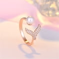 thumbnail image 1 of Fiudx Anillo Elegante, Diseño Único de Circonita Cúbica, Banda de Aleación Ajustable, Cómodo de Llevar, Regalo Perfecto para Cualquier Ocasión, Ideal para Mujeres y Hombres, Recuerdo Significativo., 1 of 4