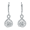 White Gold, variant on Cate & Chloe Alessandra 18k Yellow Gold Plated Earrings with Simulated Diamond Crystals for Women