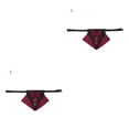thumbnail image 2 of Methold Mascota Bandana Bowknot Mascota Pañuelo Algodón Decoración Animal Babero Bufanda con Collar, Rojo Negro, L Negro rojo L 2piezas Methold CBP179486, 2 of 6