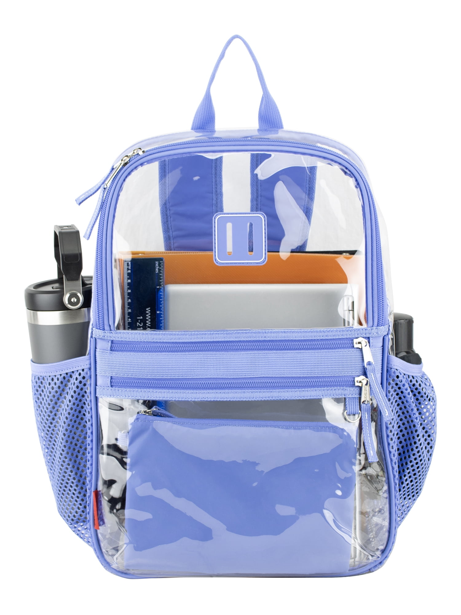 Eastsport Clara Clear Backpack Bundle w/ Zipper Pouch, Persian Jewel