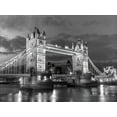 thumbnail image 2 of Frank, Assaf 18x15 White Modern Wood Framed Museum Art Print Titled - Tower bridge London at night, 2 of 4